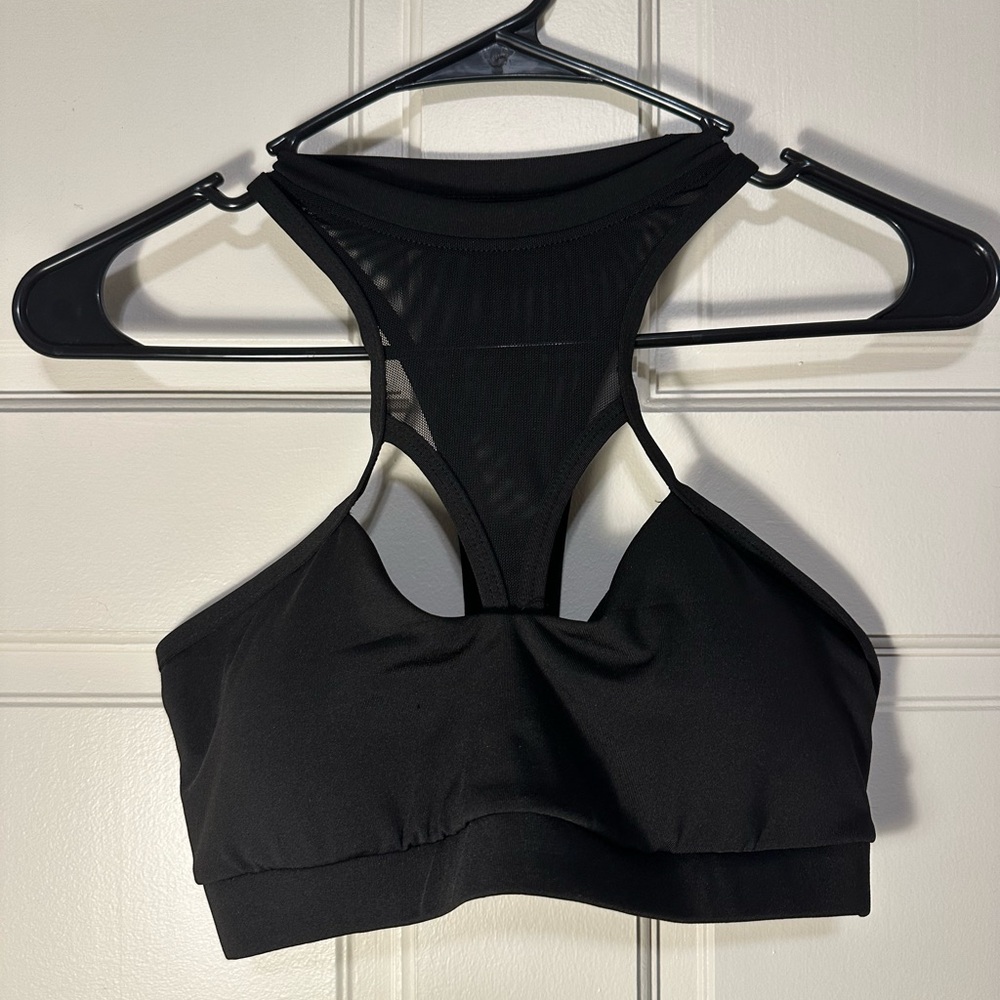 Black Mesh Racerback Bralette